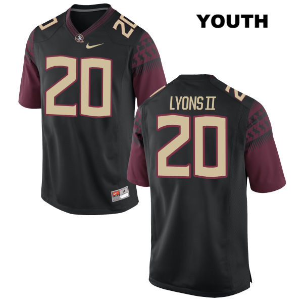 Youth NCAA Nike Florida State Seminoles #20 Bobby Lyons II College Black Stitched Authentic Football Jersey UUX4369AL